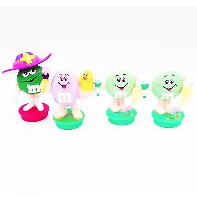 M&M's Lot Of 4 1990's Easter Candy Toppers Green Pastel Vintage Collectibles • $18.99