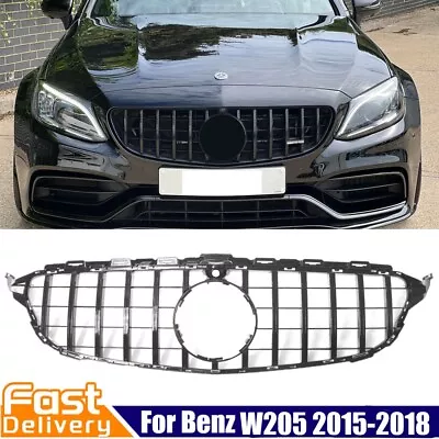 GTR Style Grille For Mercedes Benz W205 C-CLASS C200 C250 C300 Grill 2015-2018 • $61.99