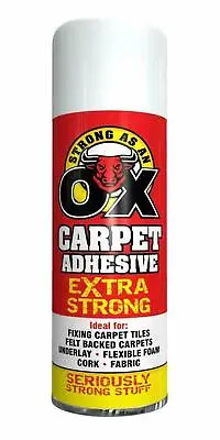 1 X Carpet Adhesive Heavy Duty Spray Glue Mount Fixing Tiles Cork Fabric 500ml • £7.99
