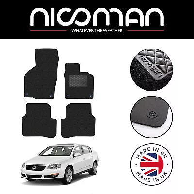 VW Passat MK7 2011-2014 Tailored PREMIUM Car Mats Black Set Genuine Fits • $46.72