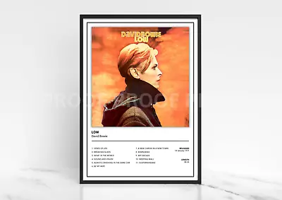 David Bowie Low Cover Music Singles Poster / Music Gift / Christmas Gift • £13.50