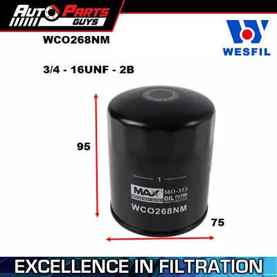 Wesfil Oil Filter Z418 • $21.99