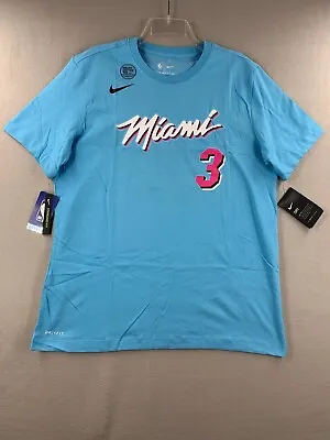 Dwyane Wade Miami Heat Nike City Edition Player Name Number Shirt Men's NBA New • $64.98
