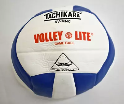 Tachikara SV-MNC Senci-Tec Leather F-14 Volley Lite Game Ball Blue & White • $32.99