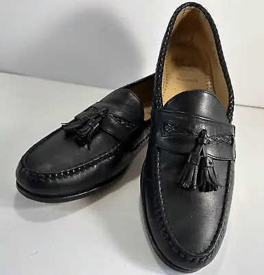Allen Edmonds Maxfield Black Men's Size 13 2A - Tassel Leather Loafers - 47711 • $40.45