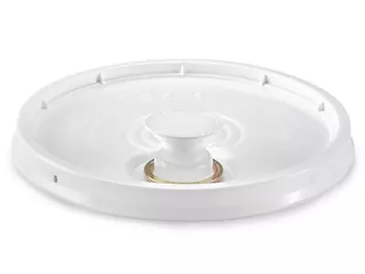 2 Gallon White Plastic Snap-On Pail Lid W/Pour Spout ~ (1 Lid) ~ HDPE (High Dens • $19.28