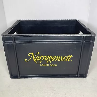 Narragansett Lager Beer Vintage Black Plastic Crate Carrier Storage Box Case • $49.99