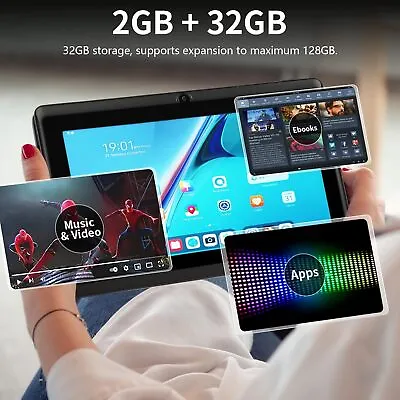 7 Inch Google Android 11.0 Tablet PC 2GB RAM+32GB ROM Quad Core Dual Cameras • £54