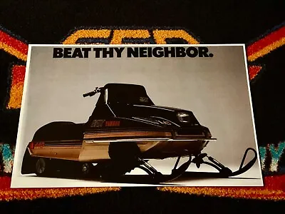  🏁 ‘80 YAMAHA SRX 440 Snowmobile Poster Vintage Sled  ((BEAT THY NEIGHBOR!)) • $21.88