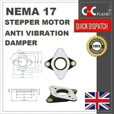 Nema 17 Stepper Motor Shock Absorber Anti Vibration Damper Mount Bracket 3d Prin • £4.49