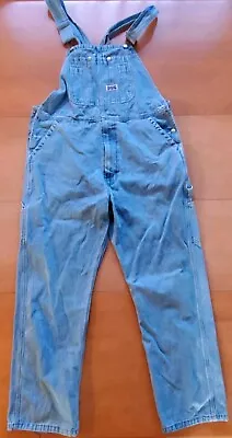 Big Smith Denim Bib Overalls Men 40x32 Workwear Carpenter Farmer Wear Distressed • $17.95