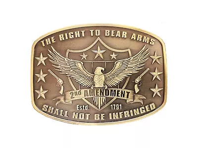 Second Amendment 2A Belt Buckle Right To Bear Arms - Bronze • $12.99