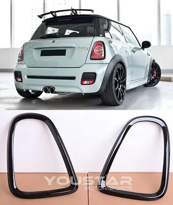 US STOCK X2 GLOSS Black Tail Light Trims For MINI Cooper S R56 R57 R58 R59 JCW • $78