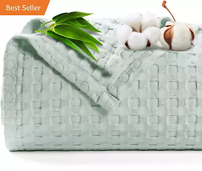 Cooling Waffle Blanket Twin Size Lightweight 60% Rayon Derived From Bamboo & 40 • $41.98