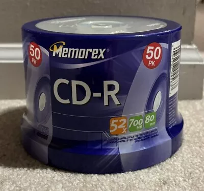 Brand New Sealed | MEMOREX Music CD-R 50 Pack Blank CDS | 52X 700MB 80 Minutes • $20