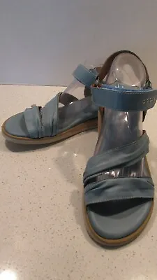 Miz Mooz Leather Sandals - Dark Powder Blue - Size 10 • $45