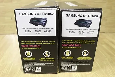 2 X Black Toner MLTD1052L Compatible With Samsung ML1910 ML1915 2525 2525W 2540 • £17.99