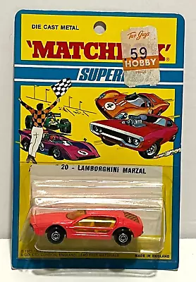 Original Matchbox Superfast No. 20 Lamborghini Marzal In Blister Pack 1971 Card • $47.98