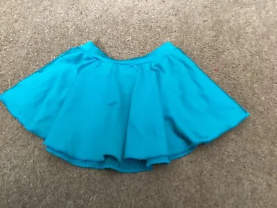 Child’s Lycra Blue Dance Skirt - 17” Waist X 8.5” Long For Very Young Children • £3