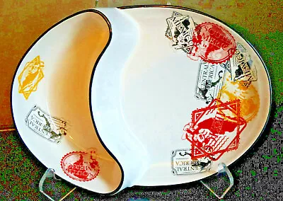 Disney Parks Mickey Mouse Travel Luggage Labels Chip & Dip Dish Bowl • $49.99