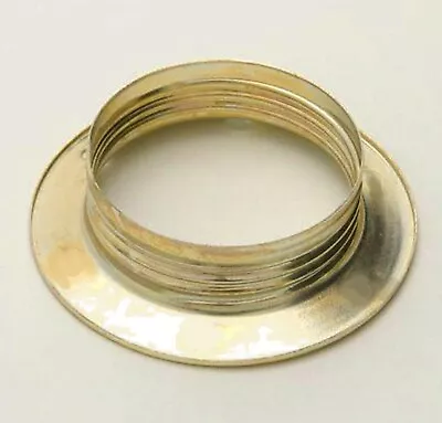 Brass Shade Ring For E27 / ES Light Lamp Holders Threaded Sleeve 40mm Dia • £3.20