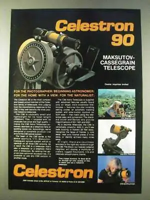 1979 Celestron 90 Maksutov-Cassegrain Telescope Ad • £19.45