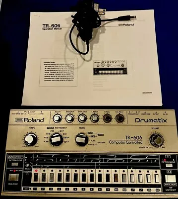 Roland TR-606 Drumatix Computer Controlled Vintage Analog Drum Machine • $449