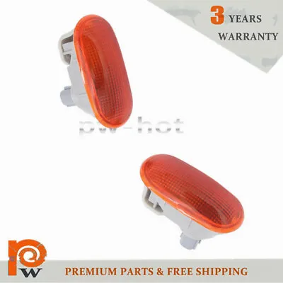 A Pair Of Amber Side Marker Lights & Bulbs For Mitsubishi Mirage 1992-2000 • $13.99