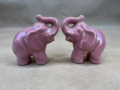 Rosemeade Elephant Salt & Pepper Shaker Pink Mauve  1 Is Chipped • $17.95