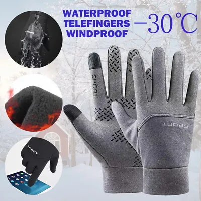 UK Windproof Winter Warm Gloves Thermal Ski Gloves For Cold Weather Men Women • £5.79