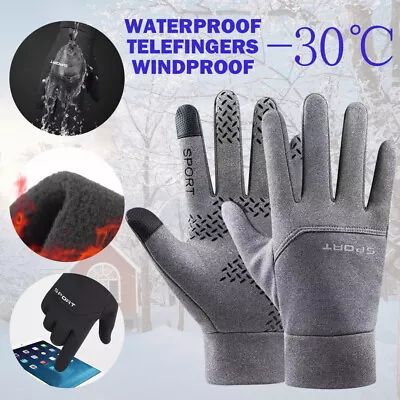 UK Winter Warm Gloves Thermal Ski Gloves For Cold Weather Men Women Windproof • £5.79