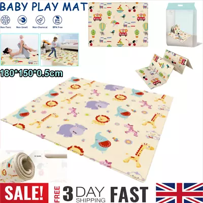 Play Mat 2 Sided Baby Kids Crawling Educational Soft Foam Game Carpet Waterproof • £12.99