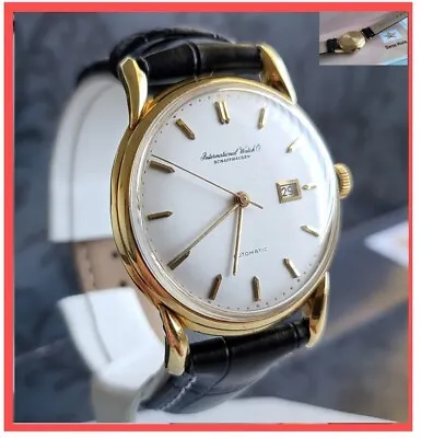 (VERY GOOD Cond.)18k SOLID GOLD IWC Schaffhausen 35 Automatic Vintage Mens'Watch • $2191