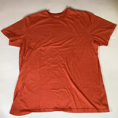 Mossimo Mens T Shirt Size XL Crew Neck Short Sleeve Top Orange Small Faint Stain • $11.95