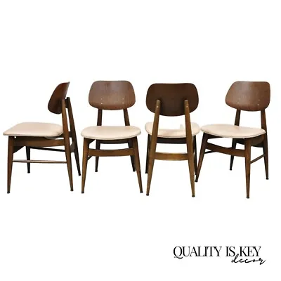 Vintage Thonet Mid Century Modern Bentwood Walnut Dining Chairs - Set Of 4 • $1600