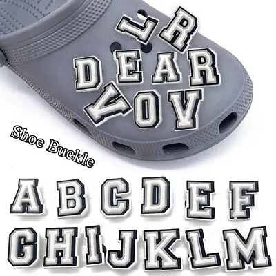 £1.19 • Buy Shoe Charms Bag Alphabet Letters Words Initials Wristband Craft Fits Croc Shoes.