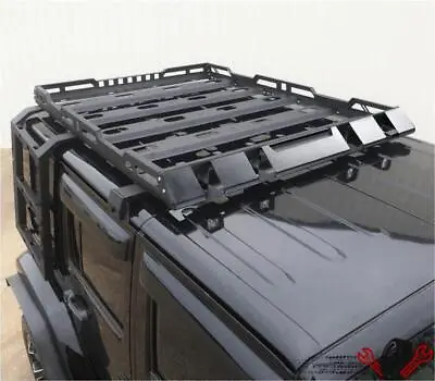 For Jeep Wrangler JK 2007-18 Top Roof Rack Luggage Carrier Cargo 2 Side Ladders • $302.50