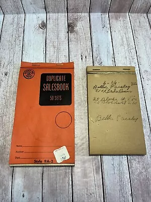 2 Vintage Sales Receipt Books With Carbon Duplicates • $14.99