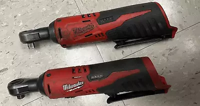 Milwaukee M12 Cordless 1/4” Ratchet 2456-20 (Tool Only) - For Parts - Lot Of 2 • $90