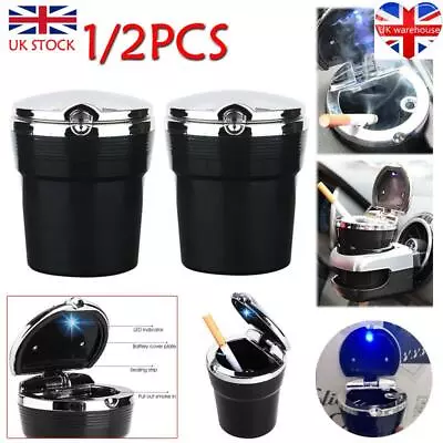 £6.26 • Buy Car Ashtray Holder Cup With Lid Auto Cigarette Odor Remover With LED Detachable