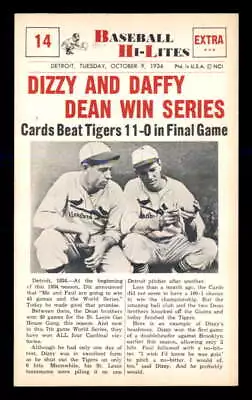 1960 NuCard Scoops #14 Dizzy Dean/Daffy Dean Win Series EX J2923512 • $22.25