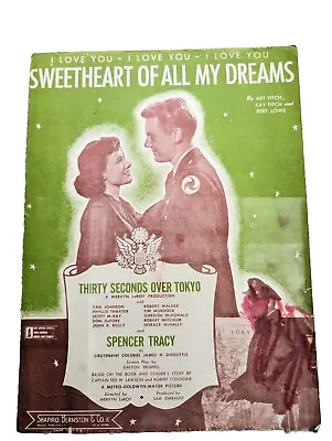 Sheet Music I Love You I Love You Sweatheart Of Dreams Lowe Fitch Vintage TvSt • $5.99