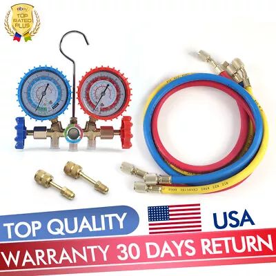 R502 R22 Manifold Gauge Set AC A/C 5FT Color Hose Air Conditioner HVAC 59  New • $29.50