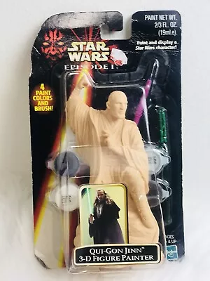 VINTAGE STAR WARS QUI-GON LIGHT SABER Jinn Action Figure 3-D Painter HASBRO 1998 • $13.46