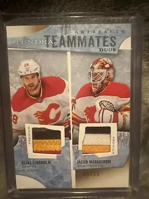 2021Elias Lindholm Jacob Markstrom Artifacts Tundra Teammates Patches #5/15 • $34.99