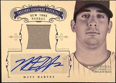 MATT HARVEY 2012 National Treasures Signature Materials RPA RC Patch Auto #59/99 • $54.95