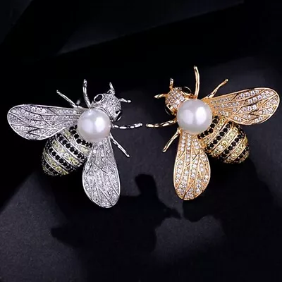 Insect Series Brooch Women Delicate Little Bee Brooches Crystal Pin Jewelry Gift • $7.19