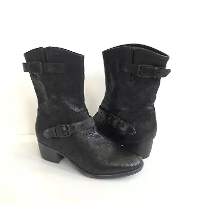 Ugg Collection Conchetta Weave Nero Black Boot Us 7 / Eu 38 / Uk 5.5 - New  • $139