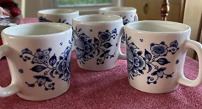 $18 • Buy Blue Delft Blue Mug Set Of 5. Each Are 3” Tall And Wide. Handcrafted In Holland