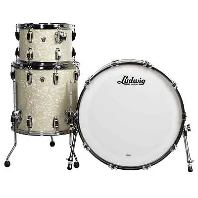 Ludwig Classic Oak Pro Beat 3-Piece Drum Kit - Vintage White Marine • $2136.75